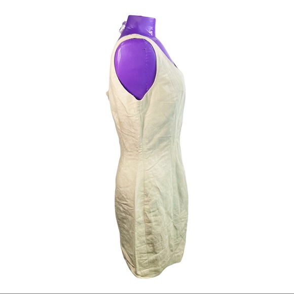 The Limited vintage khaki tank linen rayon mini dress - Picture 2 of 8